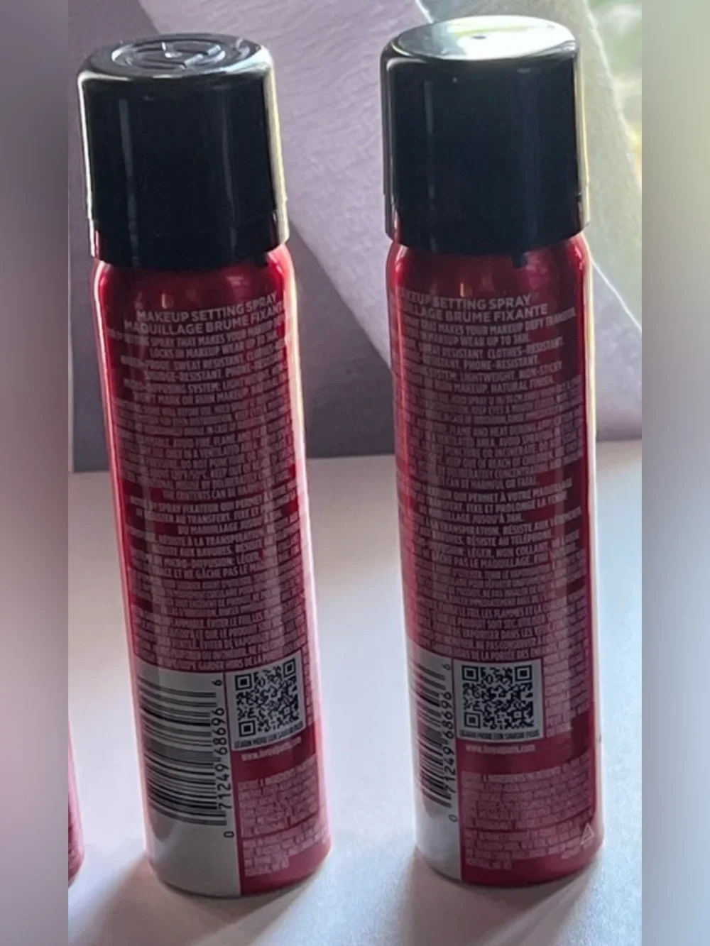 L’Oreal Infallible 3 Second Makeup Setting Spray X 2 Bottles Dries Instantly New
